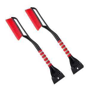 FOVAL 27" Snow Brush with Wider Ice Scraper (4.73" Width)(2 Pack) Snow Removal